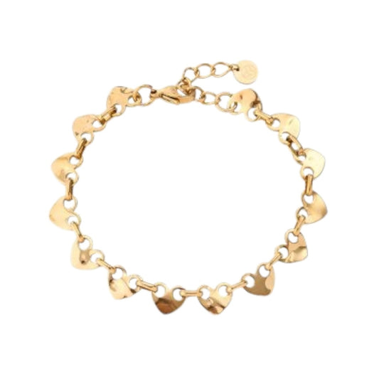 ARMBÅND MED HJERTER GULD
