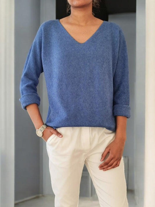 Chillie bluse, jeans blå