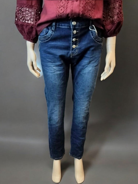 Karo star, mørk denim