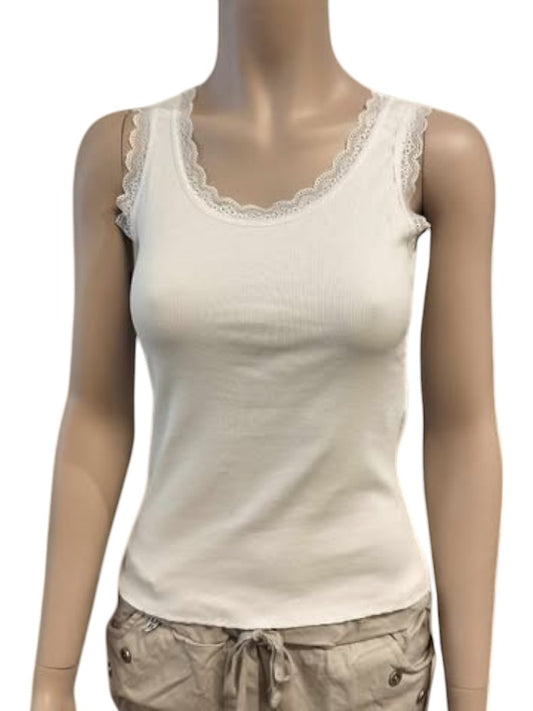 Carol top, Hvid