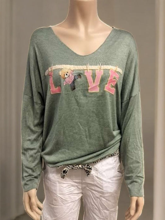 Malica bluse, kaki